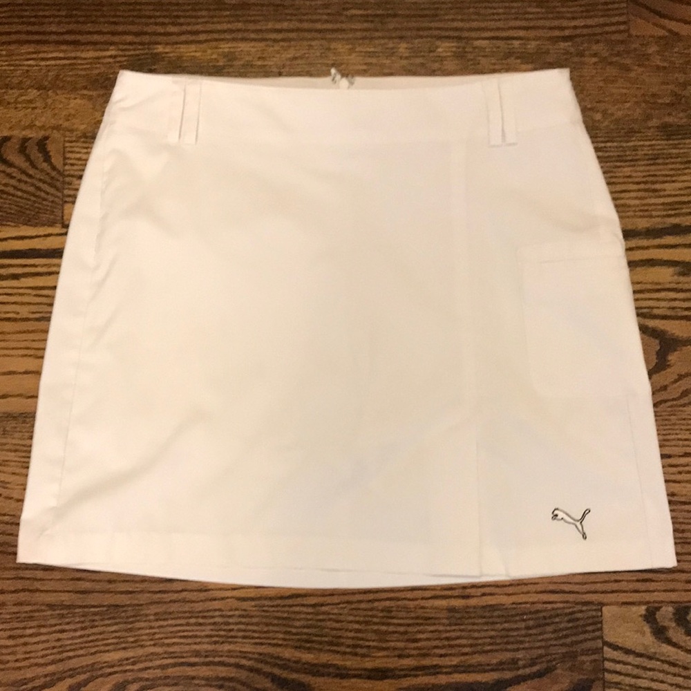 White puma golf skirt